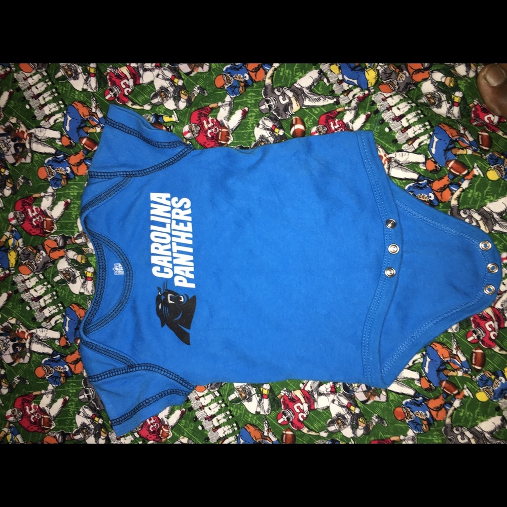 3 month Carolina Panther’s onesie